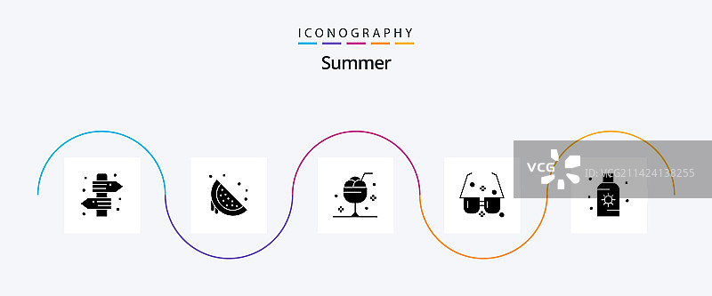 夏天象形文字5图标包包括夏天图片素材