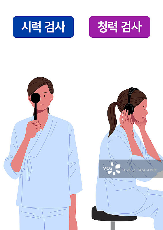 体检、医疗保险、视力检查设备、听力测试图片素材