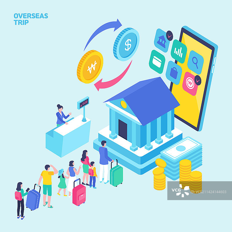 海外旅行、旅游、预订、汇率、排队图片素材