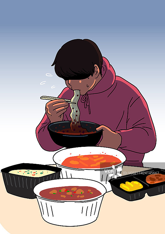 饮食，暴饮暴食，贪食症，狂吃图片素材