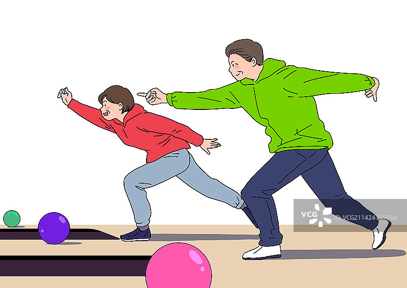 积极的年长者保龄球生活图片素材