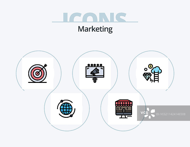 营销线性填充图标包5图标设计图片素材