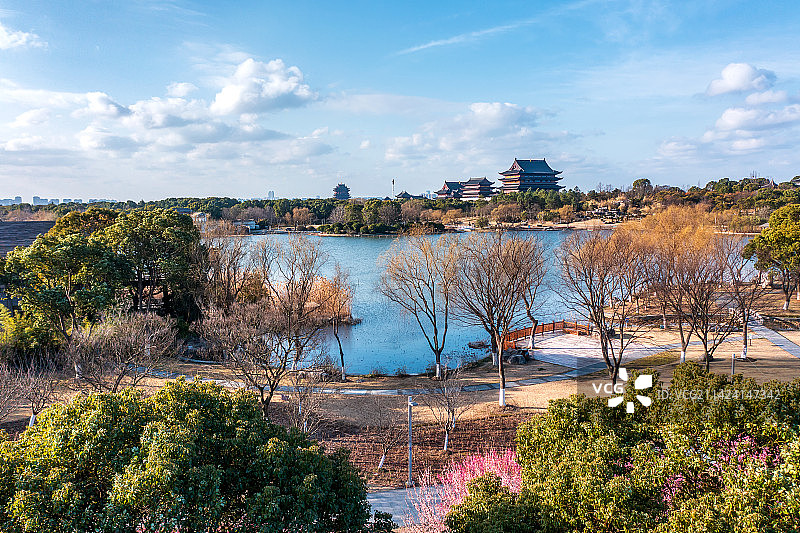苏州园区莲池湖公园图片素材