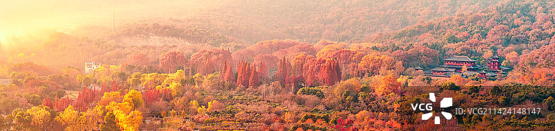 秋景習家池長卷图片素材