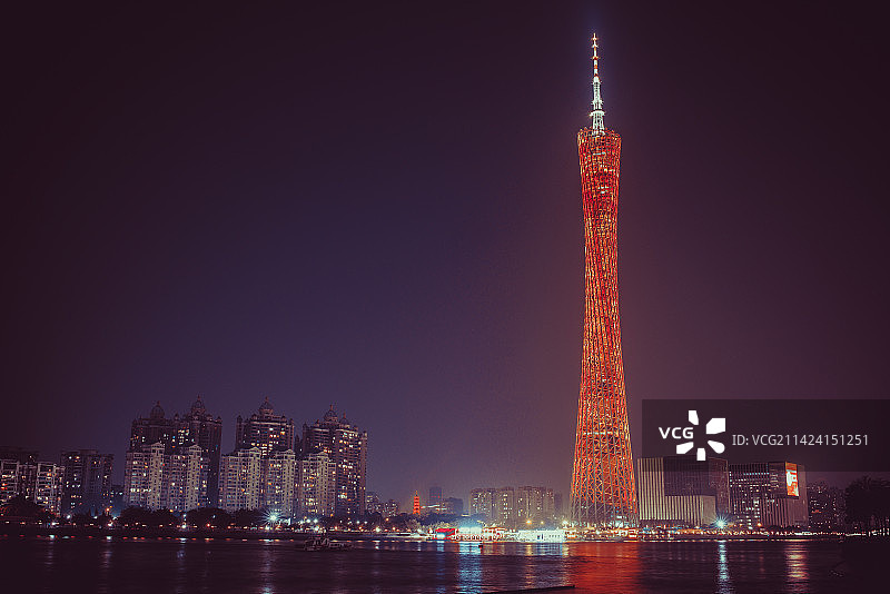 广州塔小蛮腰夜景风光图片素材