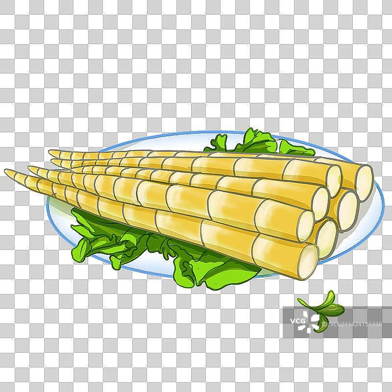 清新风的一盘春笋特写 美食素材笋图片素材