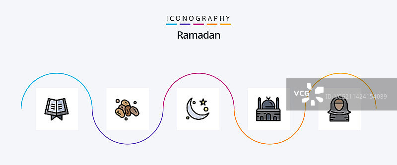 斋月线性图标图片素材