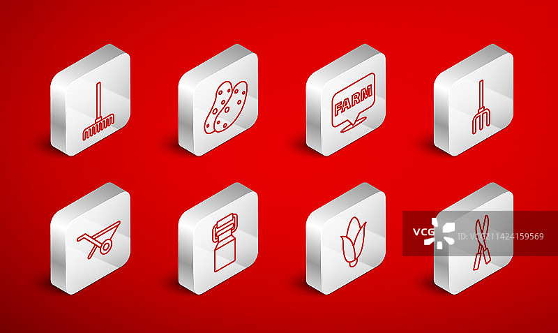 手工园艺剪刀、土豆组合图片素材