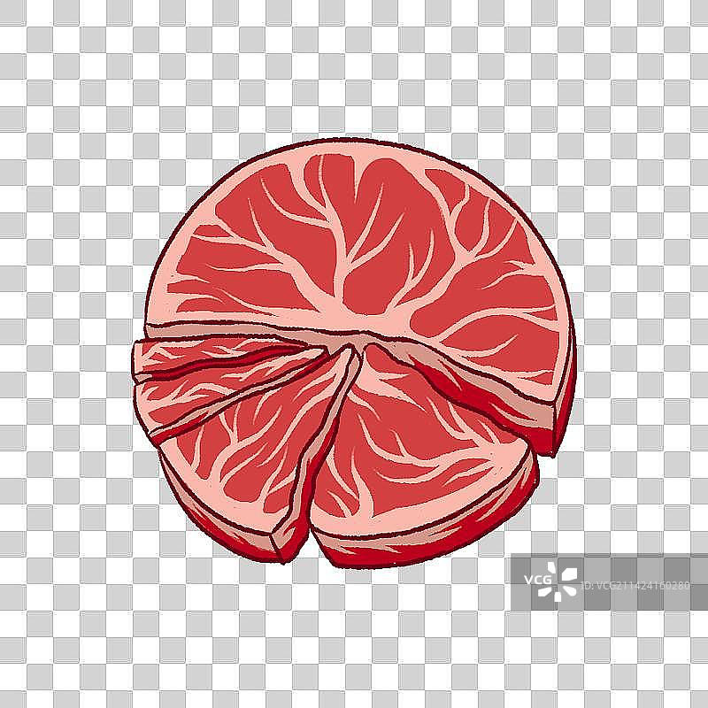 漫画风肉图片素材