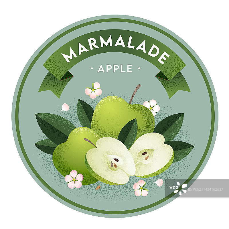 苹果果酱标签图片素材