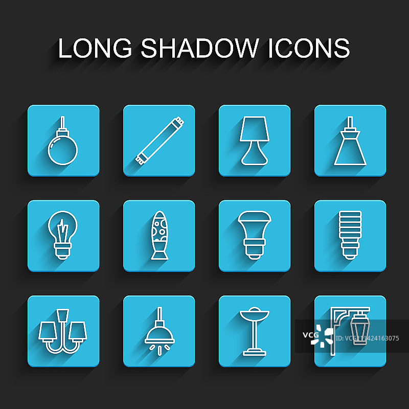 吊灯落地灯灯具线条组合图片素材