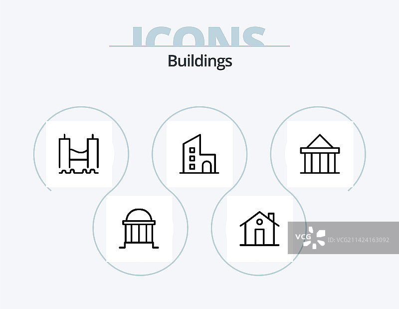 建筑线条图标包5图标设计系列图片素材