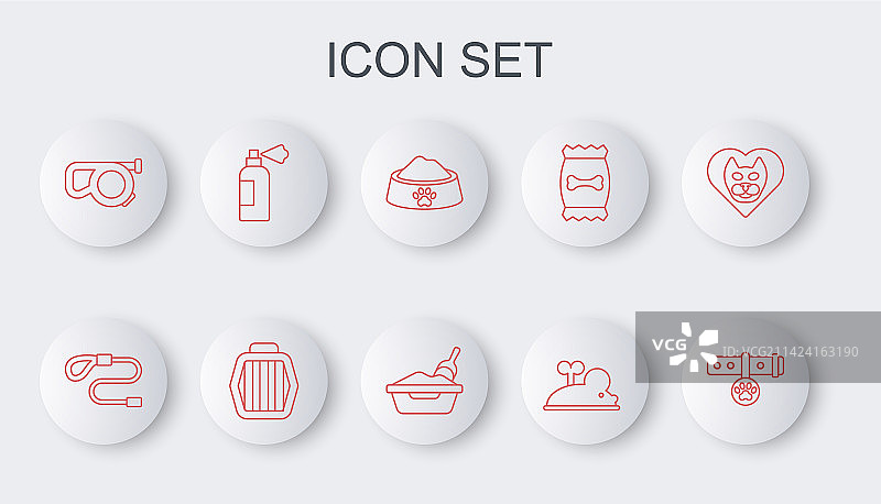 带名牌的项圈、伸缩绳图片素材