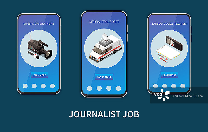 新闻媒体2.5D素材图片素材