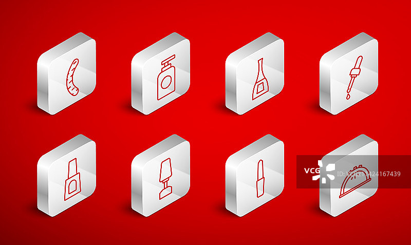 美甲灯、护手霜等线条元素图片素材