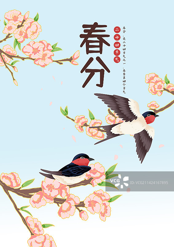 春分节气海报设计图片素材