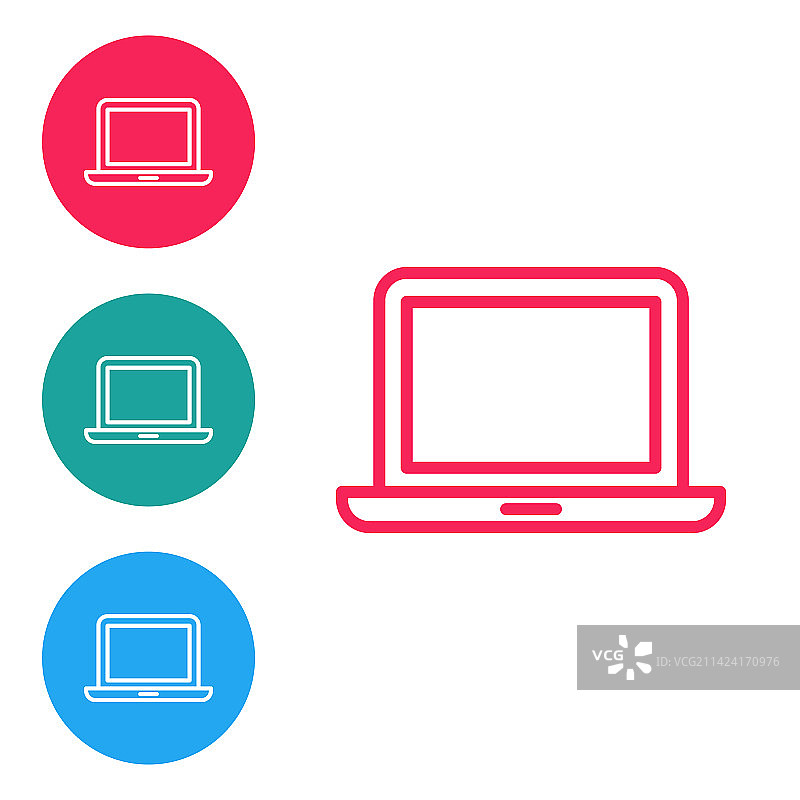 2.5D笔记本电脑图标，橙色背景图片素材