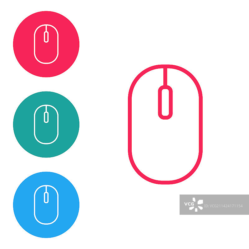 2.5D电脑鼠标图标，橙色背景图片素材