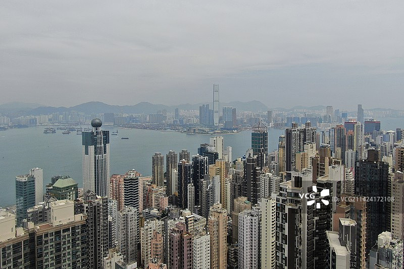 香港西营盘 西九龙航拍图片素材