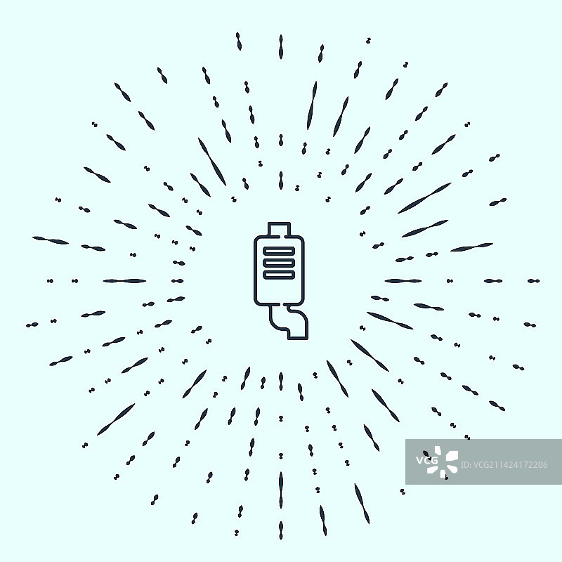 灰色背景上的黑色线条汽车消声器图标图片素材