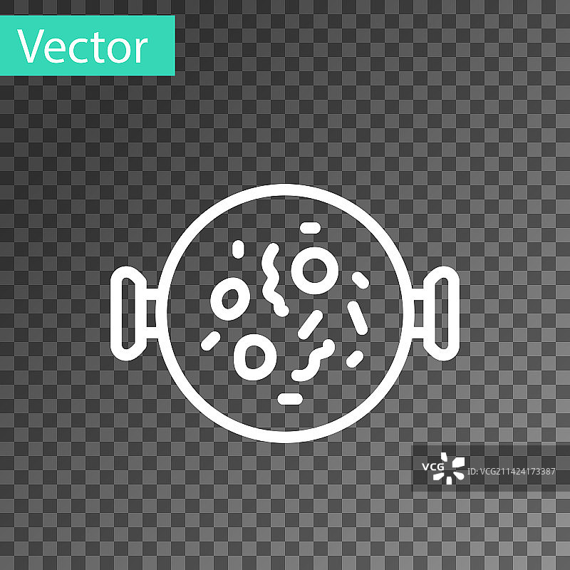 白色线条印度咖喱鸡块图标图片素材