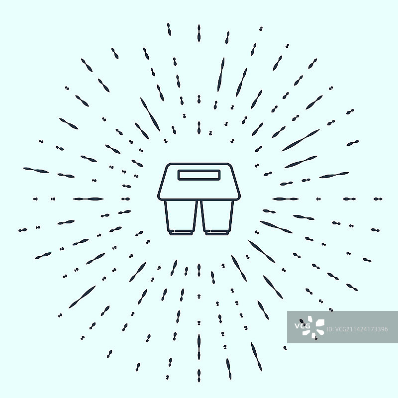 灰色背景上的黑色线条外带咖啡杯图标图片素材