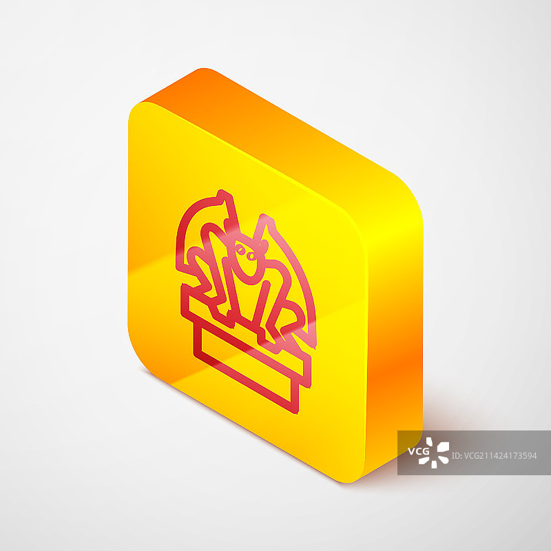 2.5D线条石像鬼图标图片素材