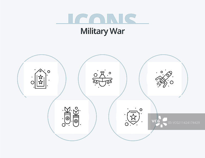 军事战争线形5图标设计图片素材
