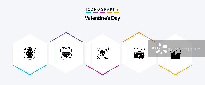 25个情人节标志图标包图片素材