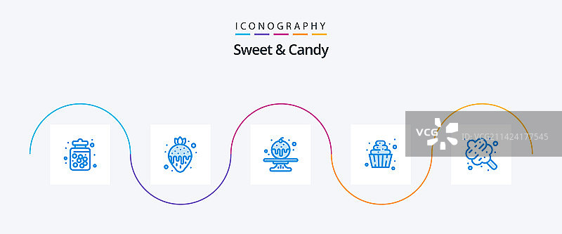 蓝色糖果5图标包图片素材