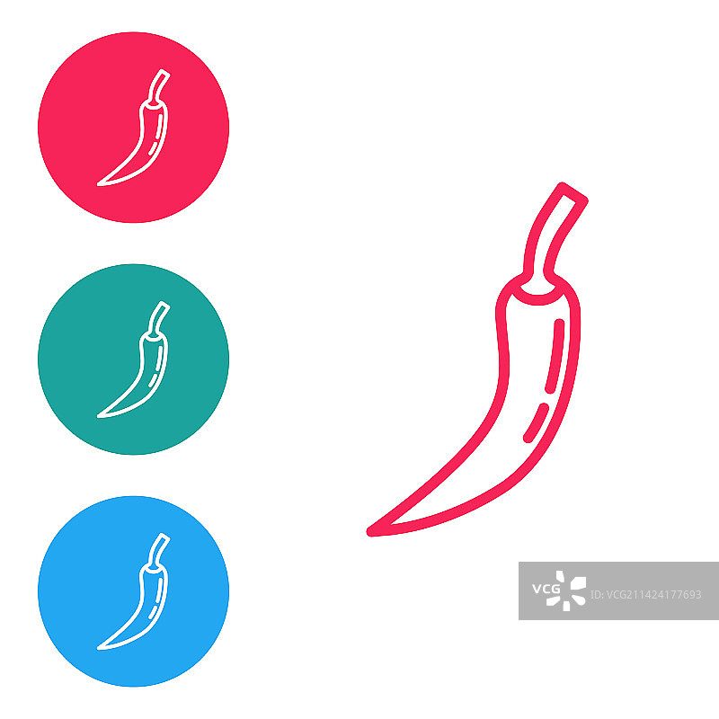 红色辣椒荚图标图片素材