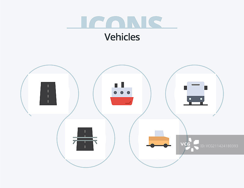 车辆扁平图标包5图标设计交通运输图片素材