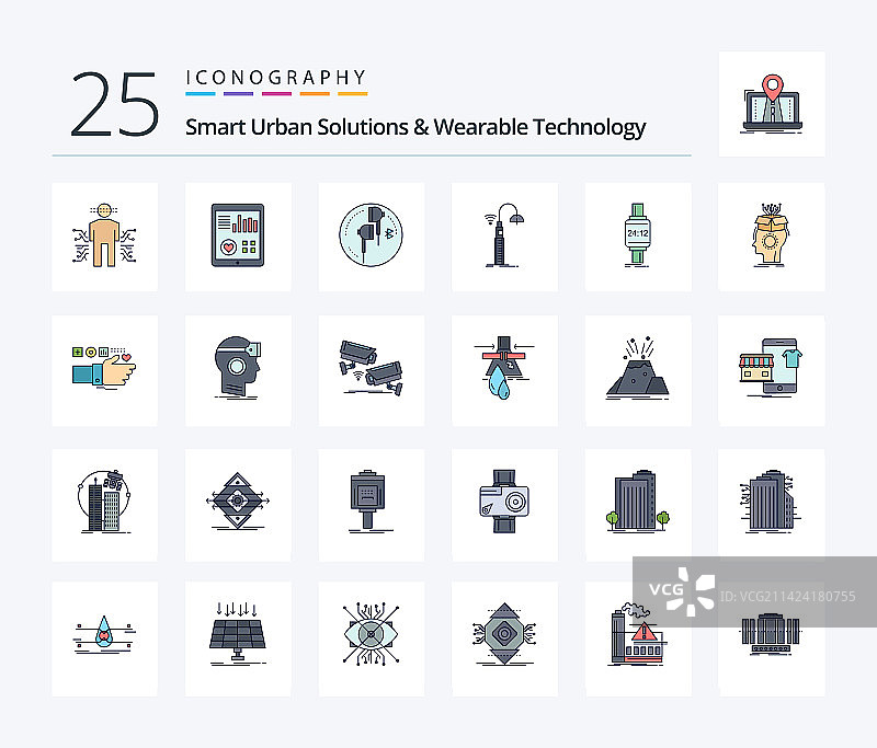 智能城市解决方案和可穿戴技术图片素材