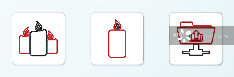 FTP文件夹上传燃烧的蜡烛图片素材