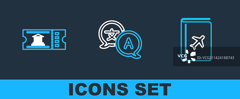 书籍封面、旅游指南和博物馆门票图片素材