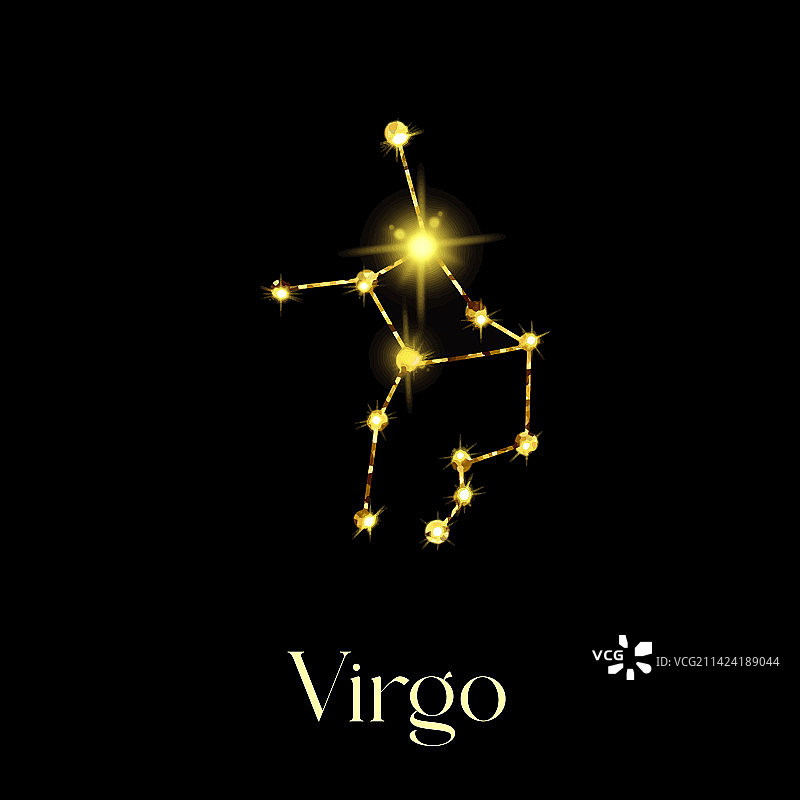 处女座星座图图片素材