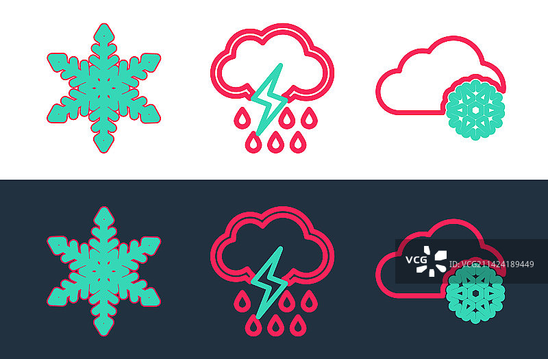 集云与雪、雪花与雨于一身图片素材