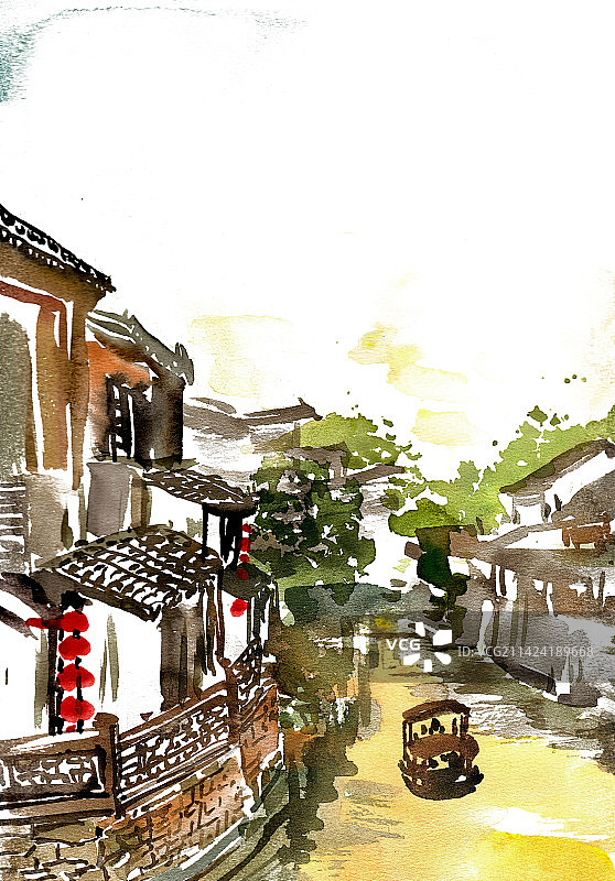 江南水乡古镇图片素材