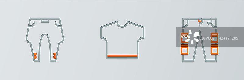 工装裤T恤图标图片素材