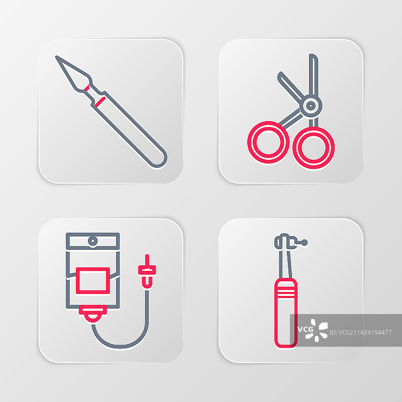 牙钻输液袋医疗剪刀图片素材