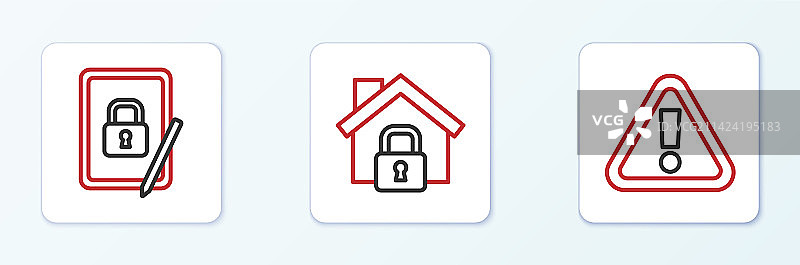 三角形感叹号、平板电脑图片素材