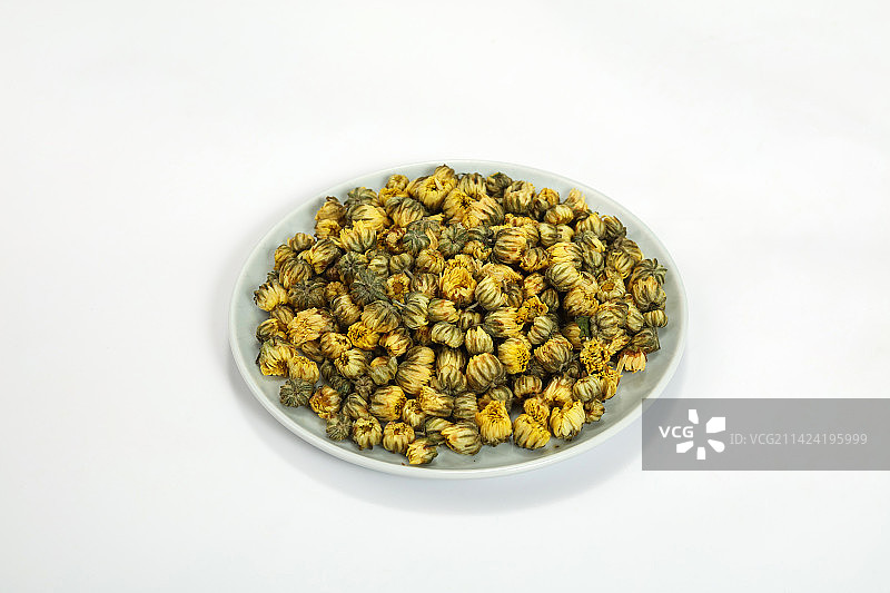 胎菊，菊花茶，白色背景图片素材