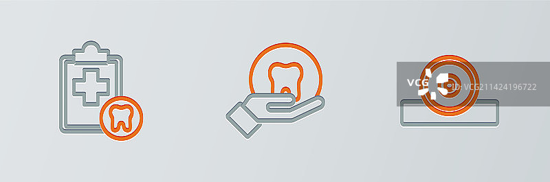 耳鼻喉科头部反射镜牙科线条图片素材