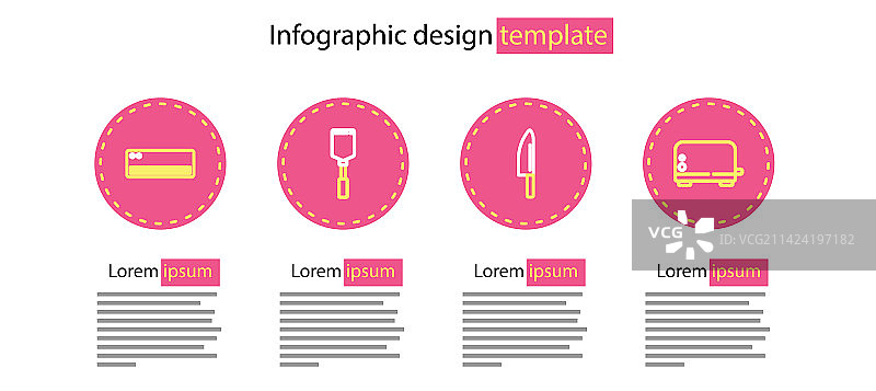 刀具、烤面包机、铲子和空气炸锅组合图片素材