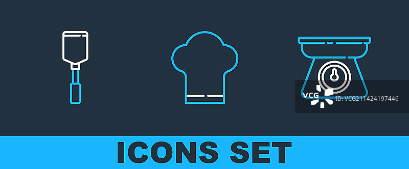 刮铲和厨师帽比例尺banner图片素材