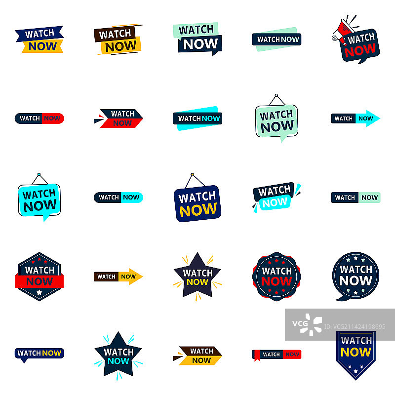 25款精美“立即观看”banner图片素材