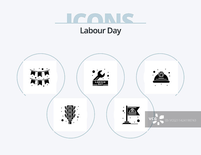 劳动节字形图标包图片素材