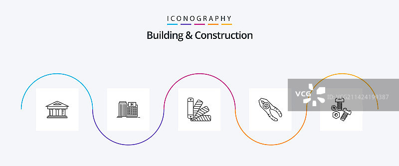 建筑施工线性5图标包图片素材