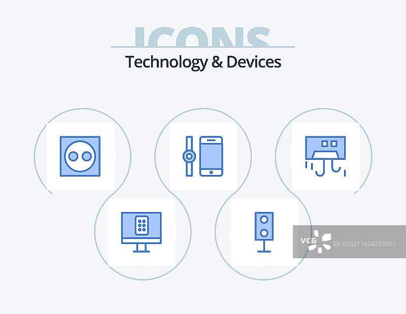 蓝色设备图标包5图标设计条件图片素材