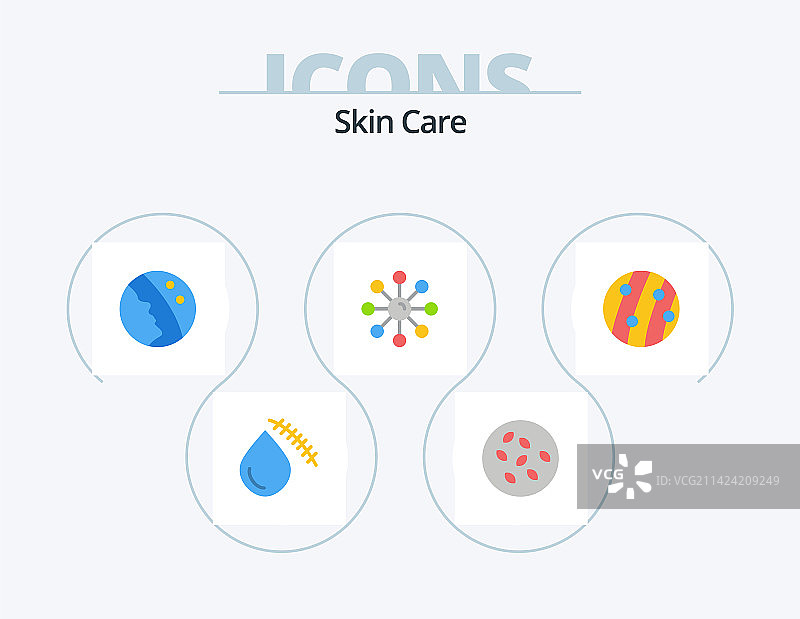 皮肤扁平图标包5：皮肤保护设计图片素材